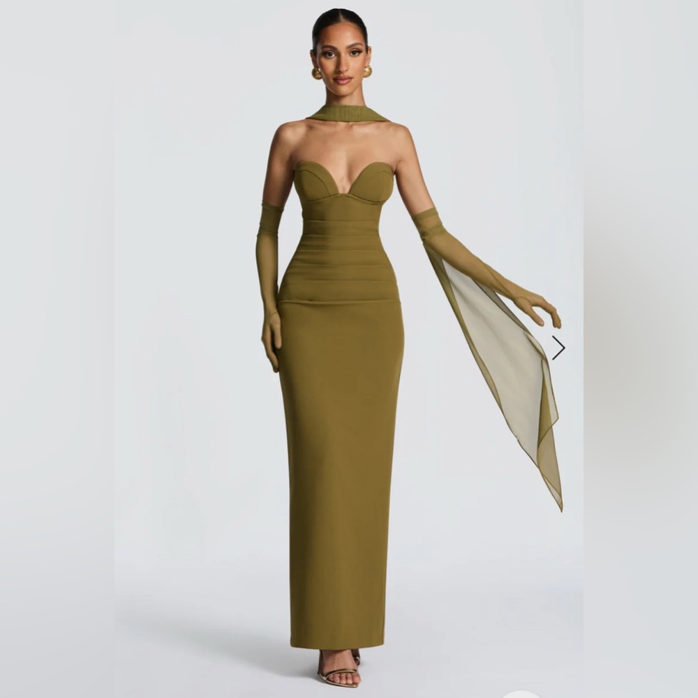 Babyboo Olive Green Maxi Dress
